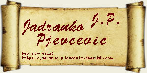 Jadranko Pjevčević vizit kartica